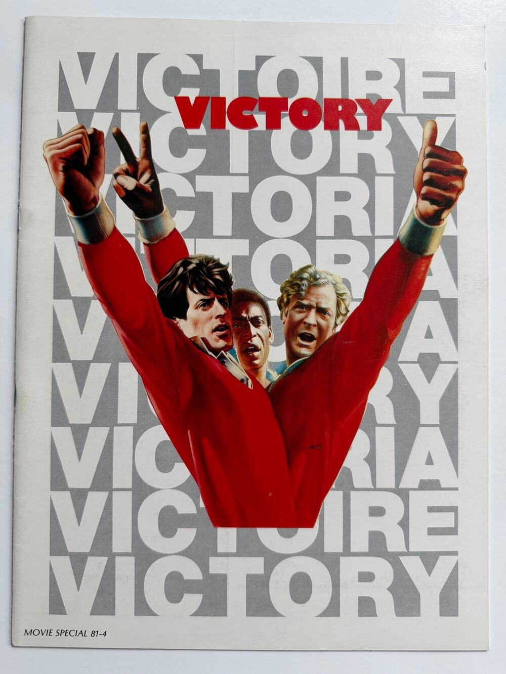 1981 Victory Movie Program Pele, Stallone, Michael Caine Soccer Brazil Football